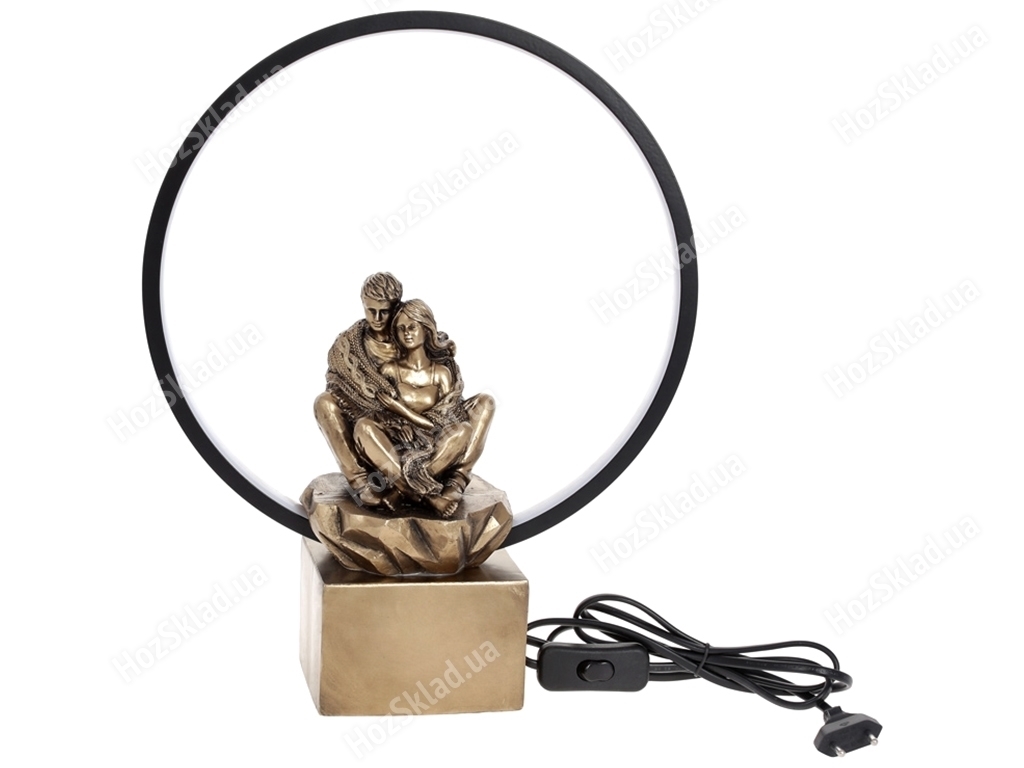 Лампа настільна з декоративною статуеткою Щасливі разом, 38см