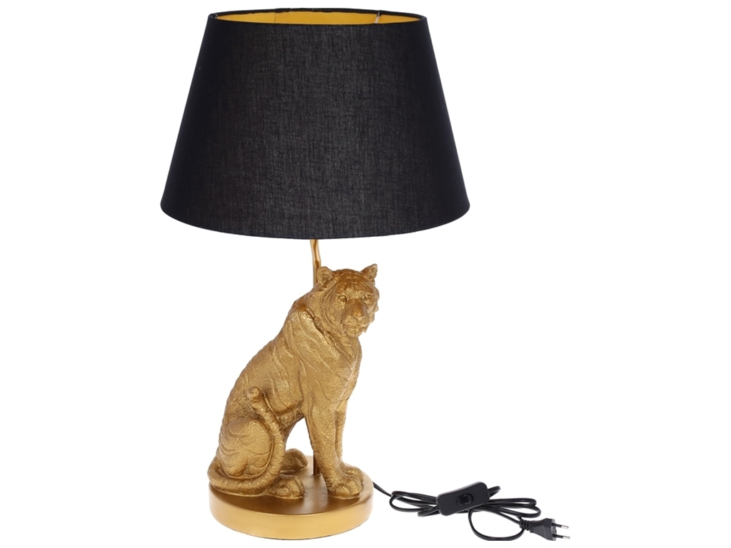 Лампа настільна Золотий Тигр, 59см, колір - золото із чорним