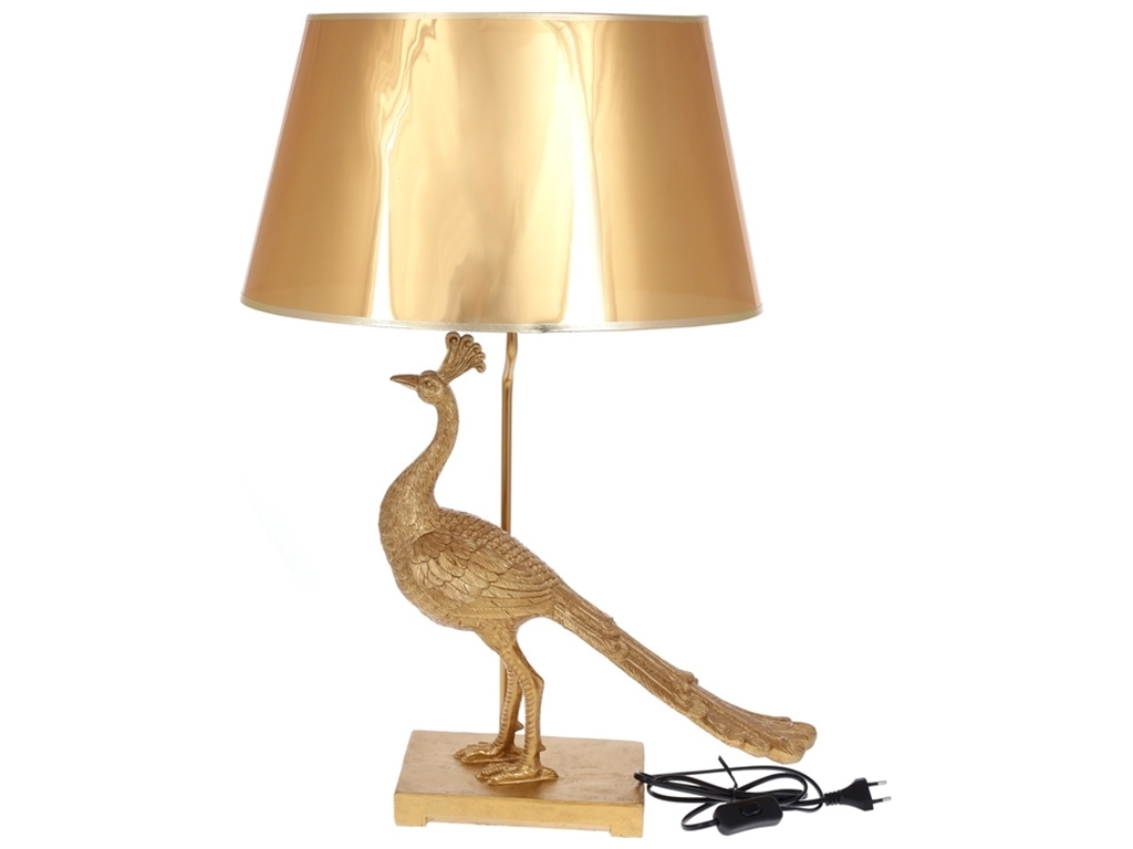 Лампа настільна Золотий Павич, 62см, колір - золото