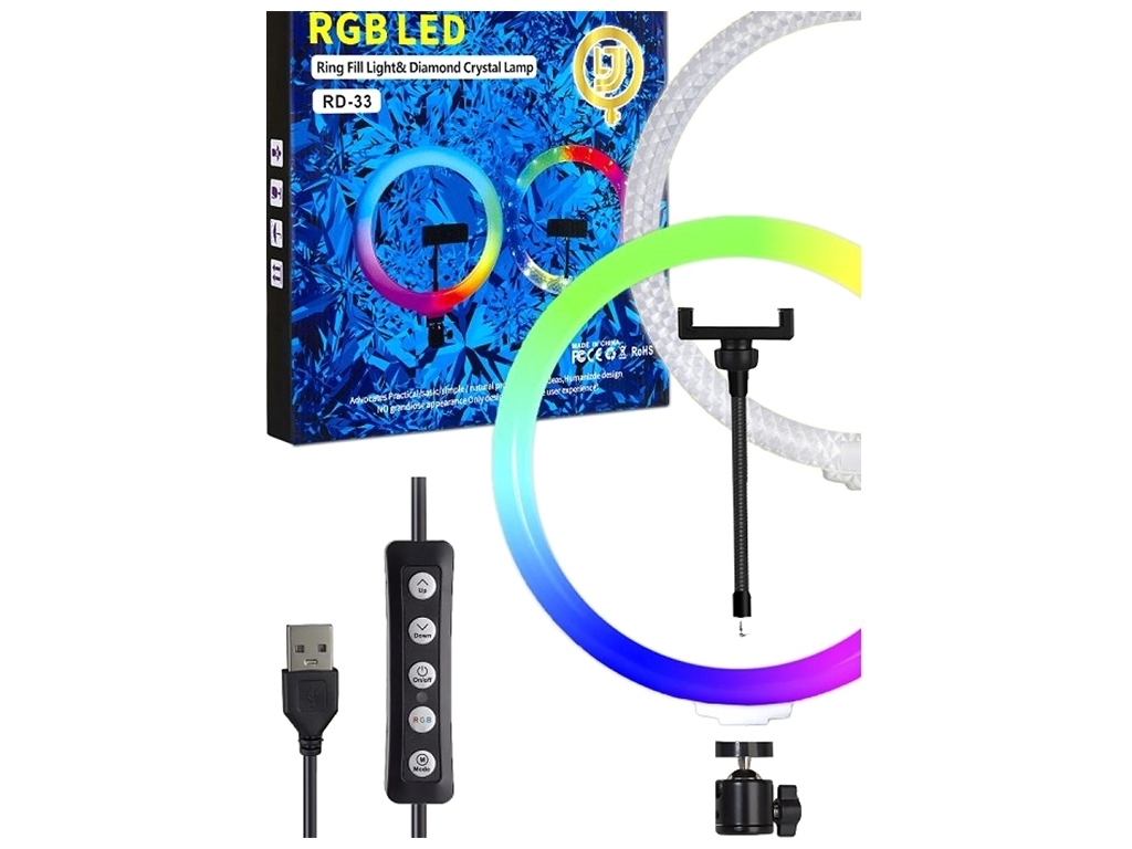 Лампа RGB Crystal RD-33 33cm, Цвет Прозрачный
