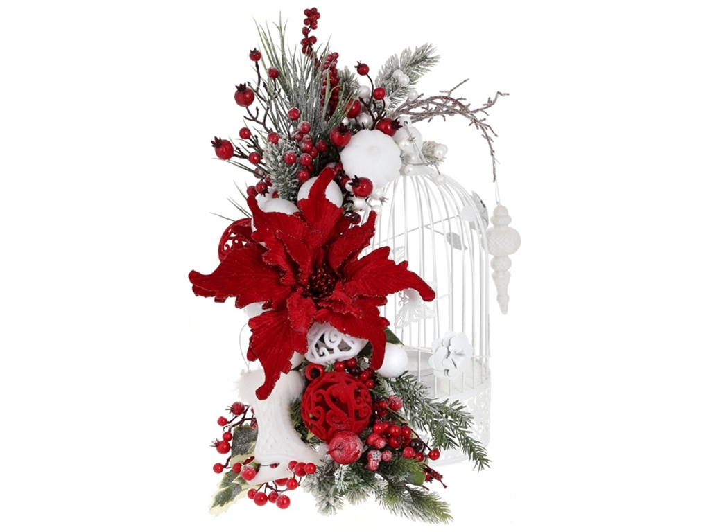 Ліхтар-свічник з декором (для LED свічки)