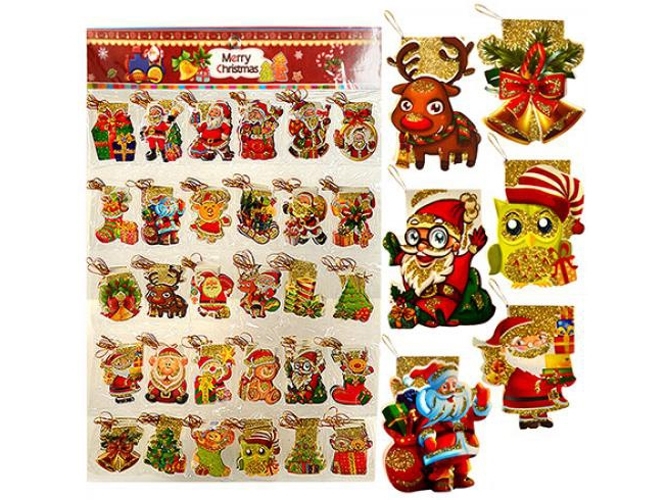 Открытка-малышка "Новый год" 7x5см (цена за набор 240шт) R87328