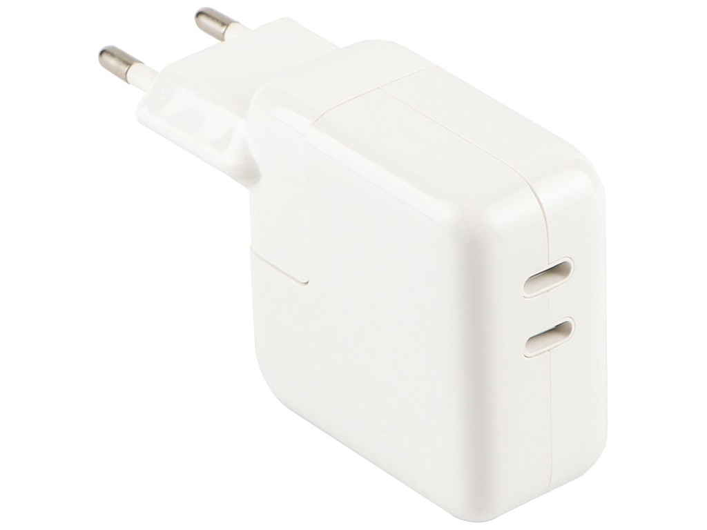 Сетевое Зарядное Устройство Apple Dual Type‑C PD25W+PD25W Total 50W 1:1 Цвет Белый