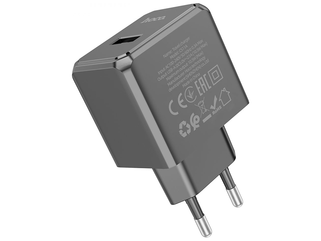 Сетевое Зарядное Устройство Hoco CS11A 1USB 2.1A Цвет Черный