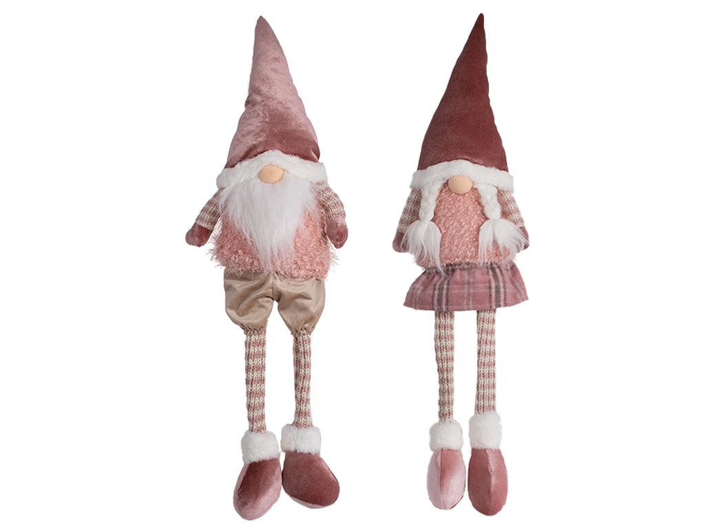 Мягкая игрушка Гном, 2 дизайна, 22х15х77см, цвет - розово - коричневый (цена за 1шт)