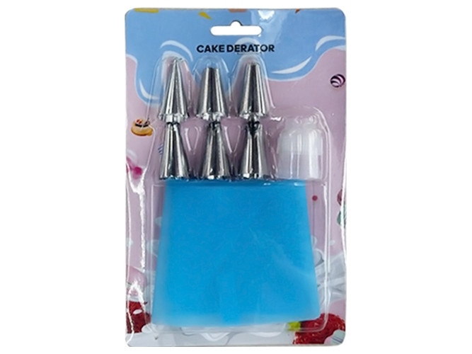 Мішок кондитерський з насадками, 12x19см (ціна за набір 8 предметів)