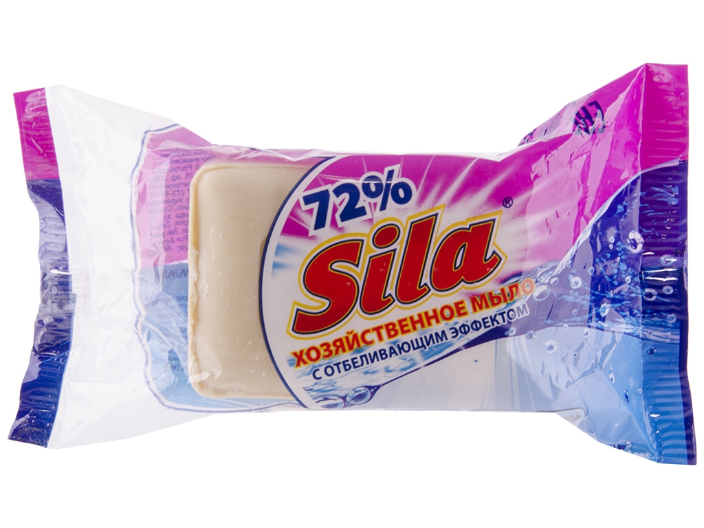 Мило господарське тверде Sila Сила 72% з відбілюючим ефектом в упаковці