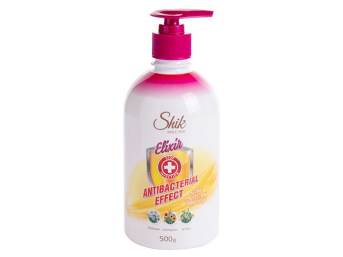 Мыло жидкое Shik Elixir Antibacterial Effect Активная защита с ромашкой, с дозатором 500мл