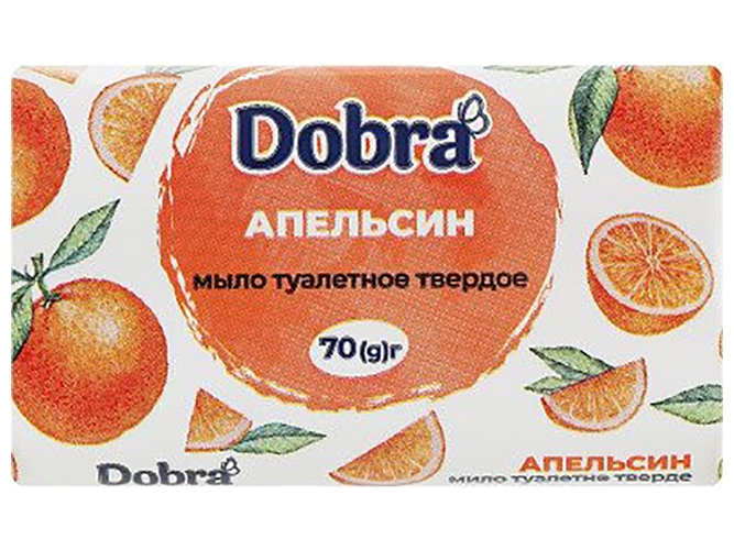 Мыло твердое туалетное Dobra Апельсин 70г