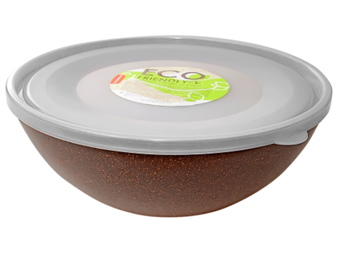 Миска с крышкой ECO WOOD, 2л (коричневая) W167017