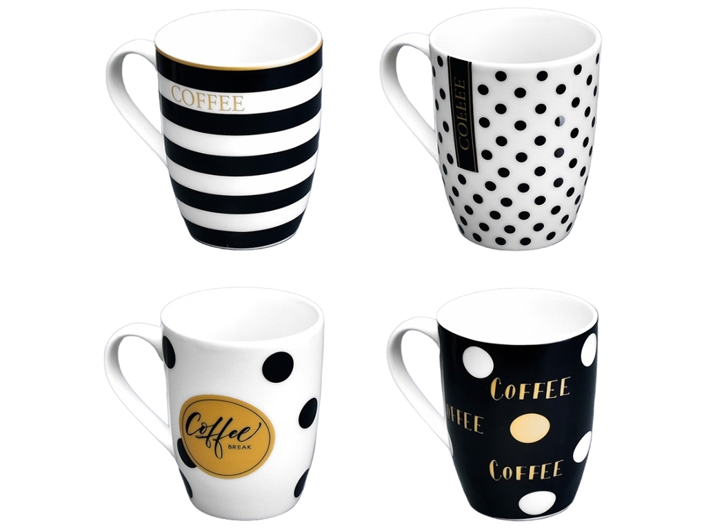 Набор чашек Coffee, 360мл (цена за набор 4шт)