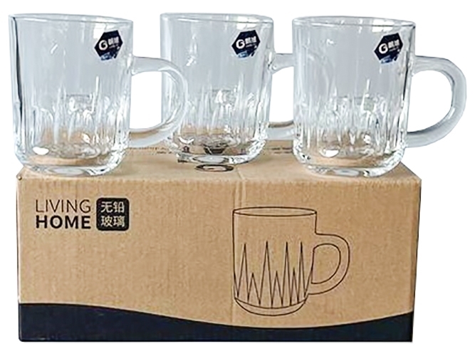 Набор чашек стеклянных, 240мл (цена за набор 6шт)