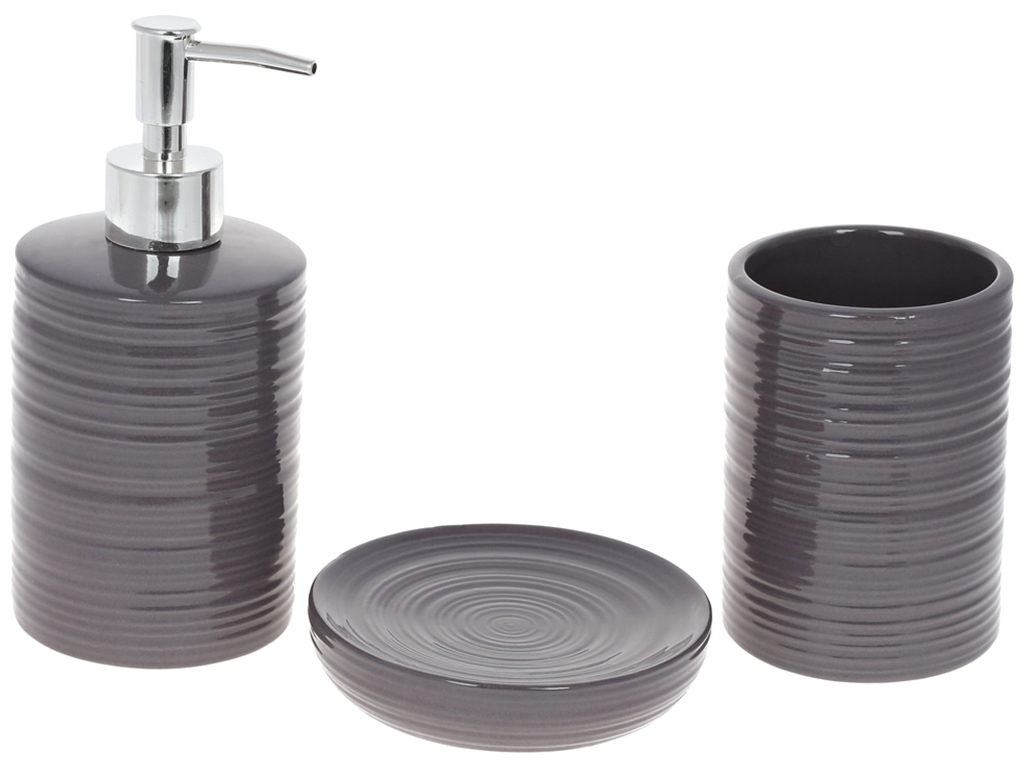Набор для ванной (цена за набор 3 предмета) цвет – графит