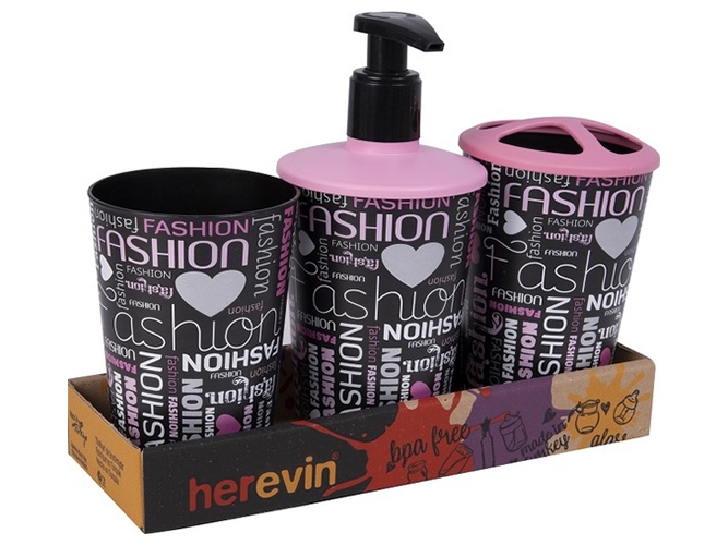 Набір для ванної кімнати Herevin Fashion (ціна за набір 3 предмети) 8699038097315