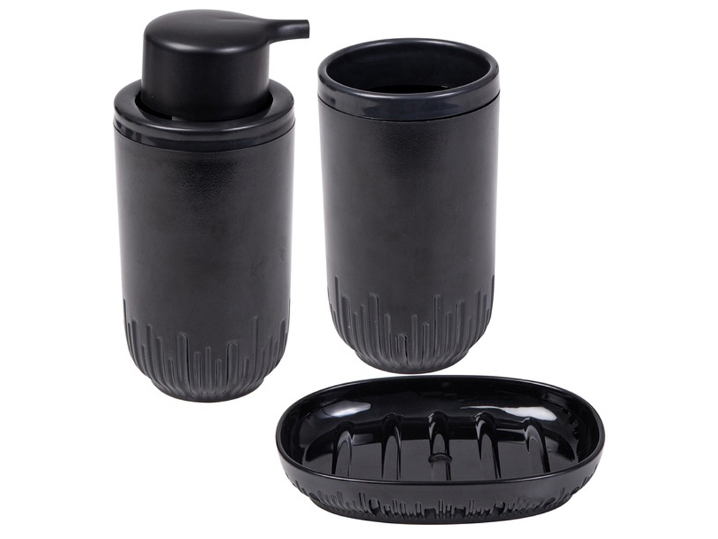 Набір для ванної Herevin Set-Black, 3в1 (ціна за набір 3предмета) 8690069651286
