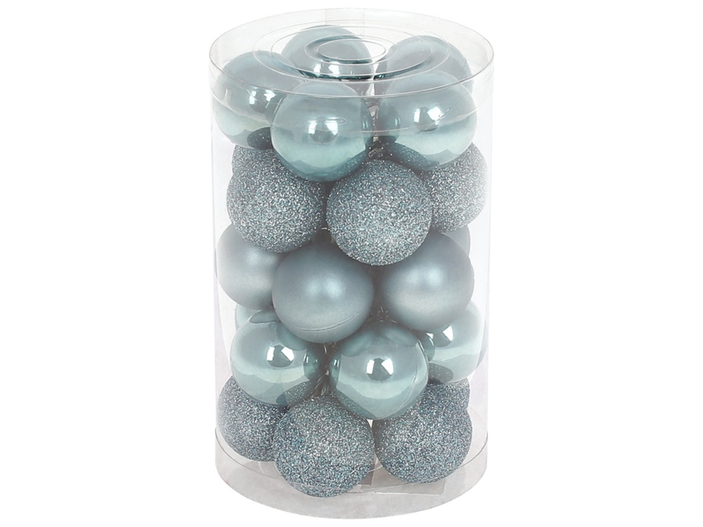 Набір ялинкових куль 3см, колір - блакитний світанок (ціна за набір 25шт)