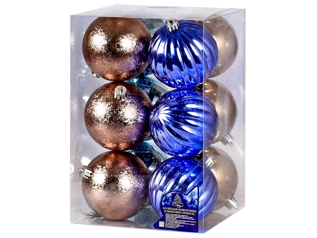 Набор елочных шаров, 6см (цена за набор 12шт)