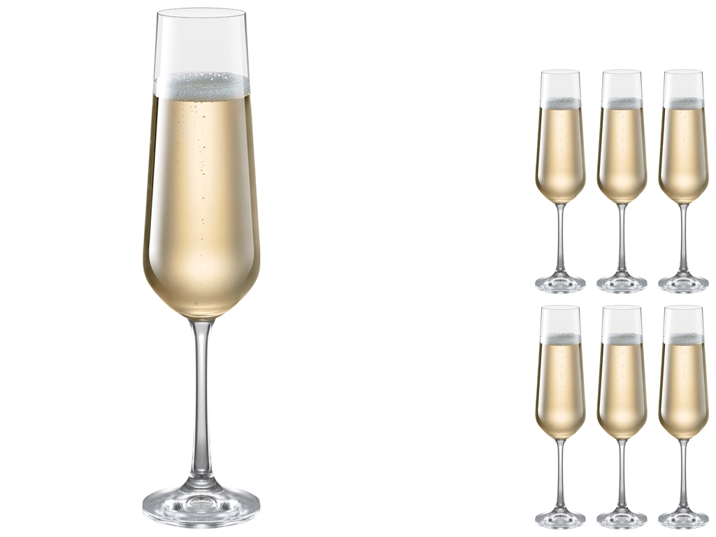 Набор бокалов для шампанского Giorgio, 200мл (цена за набор 6шт) 09833