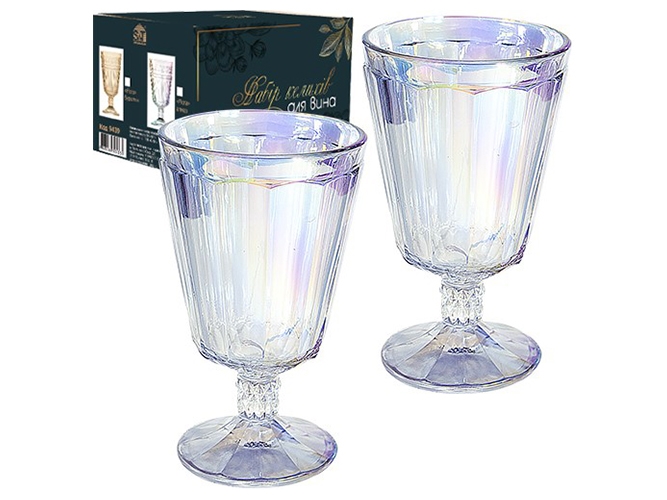 Набір келихів для вина Crystal алмаз 340мл (ціна за набір 6шт)