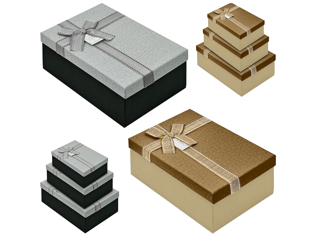 Набор коробок подарочных Best wishes, 23х16х10/21х14х8/19х12х7см (цена за набор 3шт)