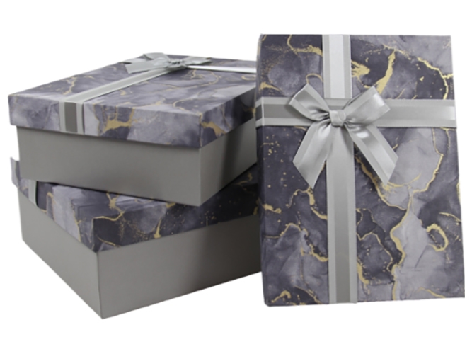 Набор подарочных коробок UFO 10338-134 Grey, прямоугольные (цена за набор 3шт) 6900069908009