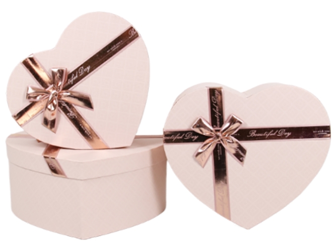 Набор подарочных коробок UFO 56321-242 Pink Heart (цена за набор 3шт) 6900069907873