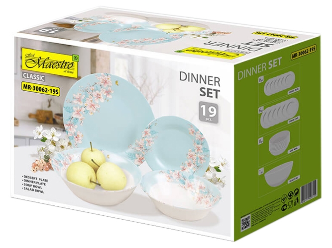 Набор посуды 19 предметов Maestro Spring mood (6 персон)