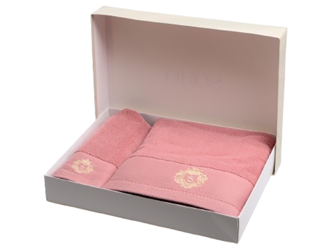Набір рушників Soho Vip Pink, 35х75+70х140см, бавовна 100%, 6900069905640