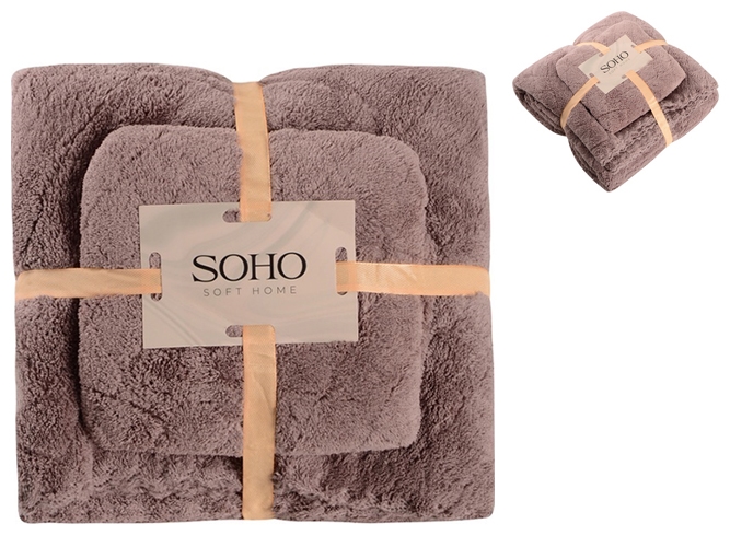 Набір рушників Soho Romb Brown, 35x75см, 70x140см (ціна за набір 2шт) 6900069871181