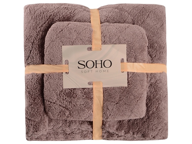Набір рушників Soho Romb Brown, 35x75см, 70x140см (ціна за набір 2шт) 6900069871181