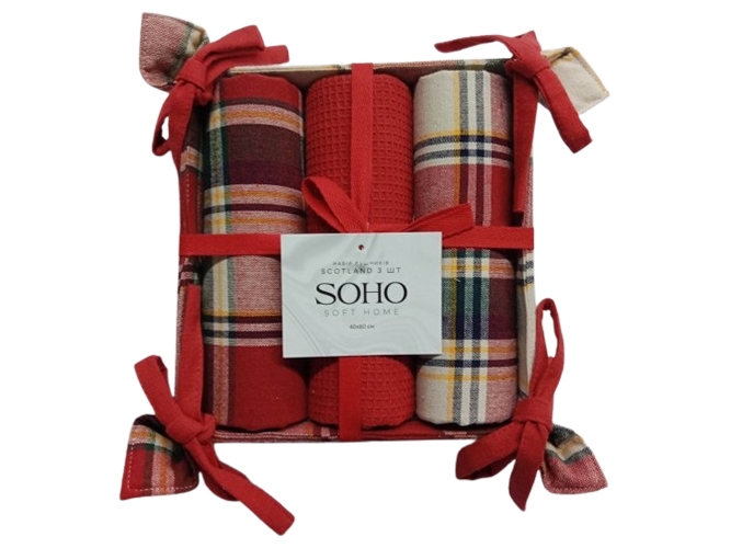 Набір рушників Soho Scotland, 40х60см (ціна за набір 3шт) 8900069804583