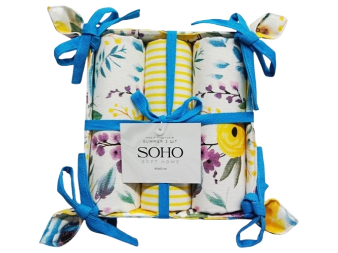 Набір рушників Soho Summer, 40х60см (ціна за набір 3шт) 8900069716800