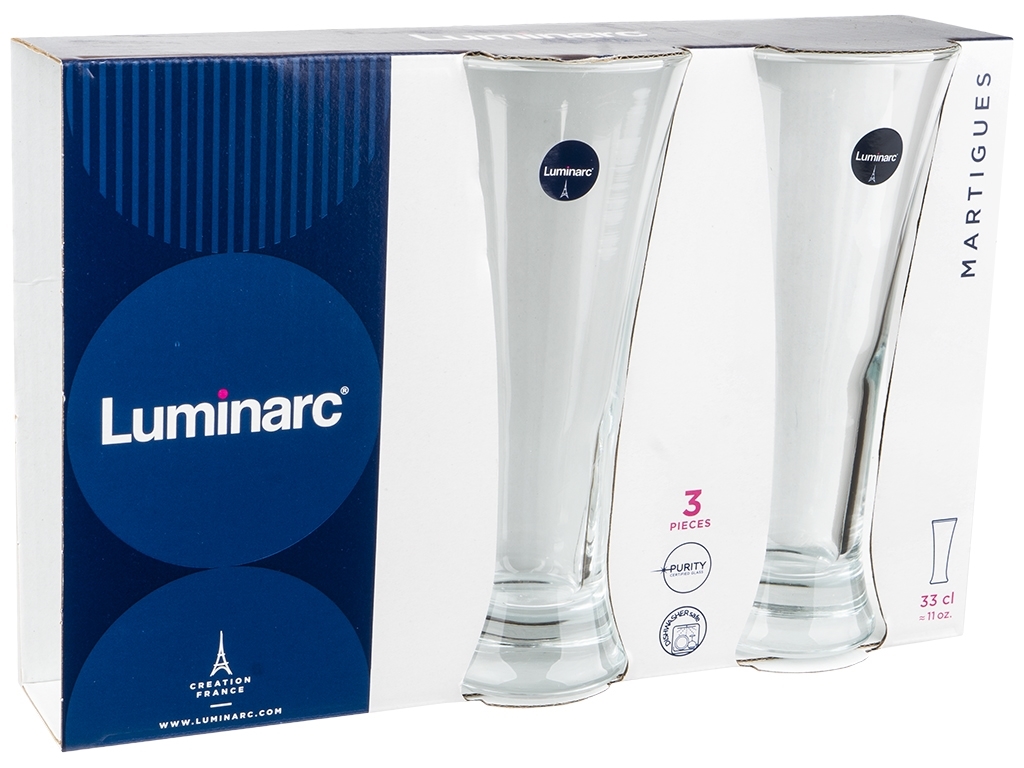 Набор стаканов Luminarc Martigues, высоких, 330мл (цена за набор 3шт) 02775