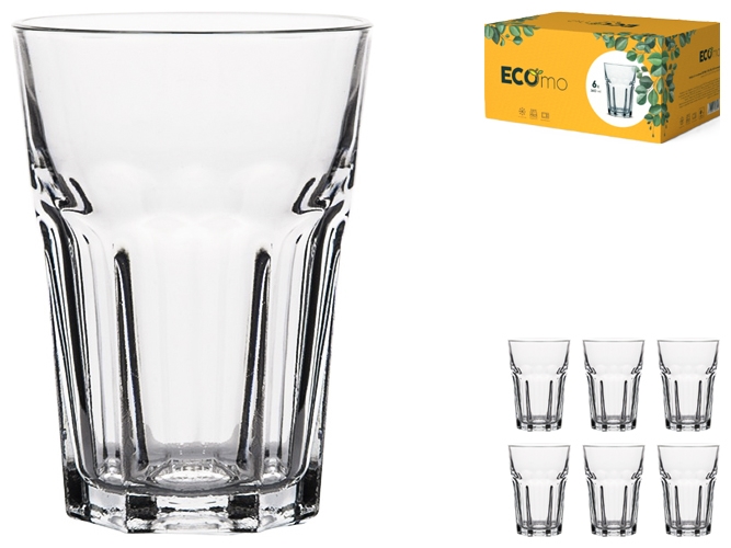 Набор стаканов Ecomo Coloss, высокие, 360мл (цена за набор 6шт) 6220069653700