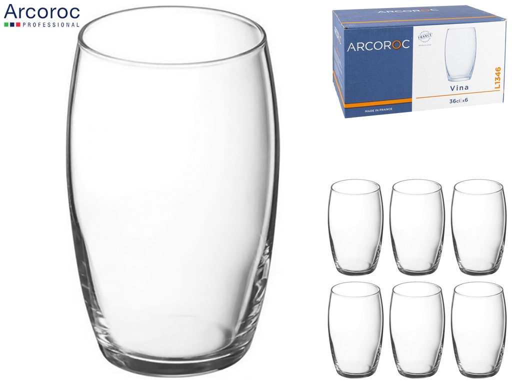 Набор стаканов Arcoroc Vina, высоких, 360мл (цена за набор 6шт) 93443
