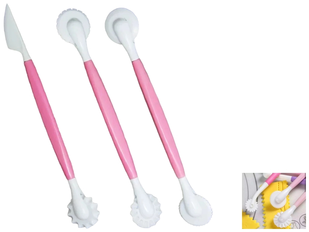 Набор стеков для работы с мастикой, 11х22см (цена за набор 3предмета )