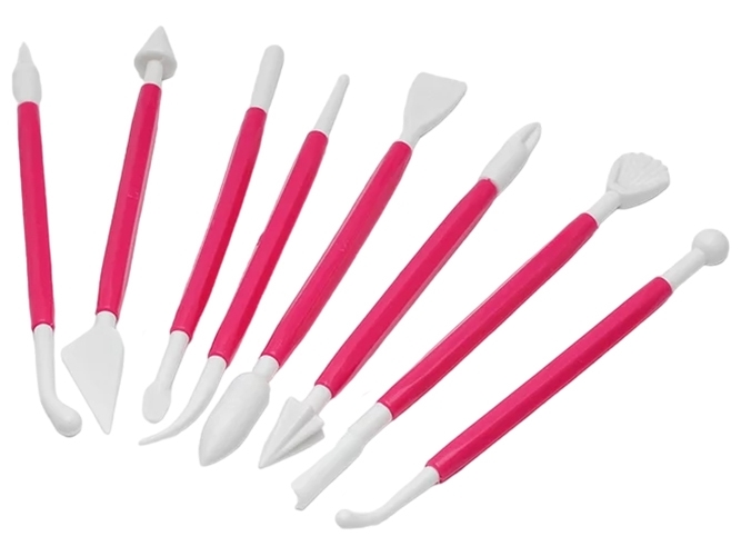 Набір стеків для роботи з мастикою, 16,5х2см (ціна за набір 8предметів)