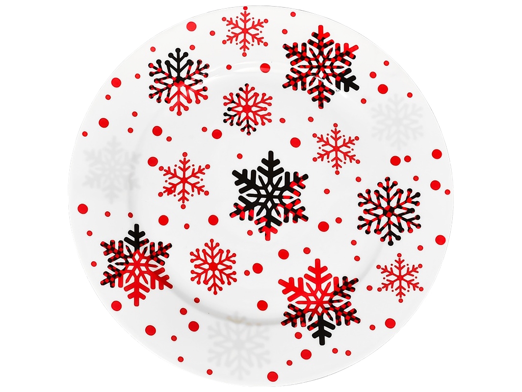 Набор тарелок Christmas snowflake, 10,5", 25,8см (цена за набор 4шт)