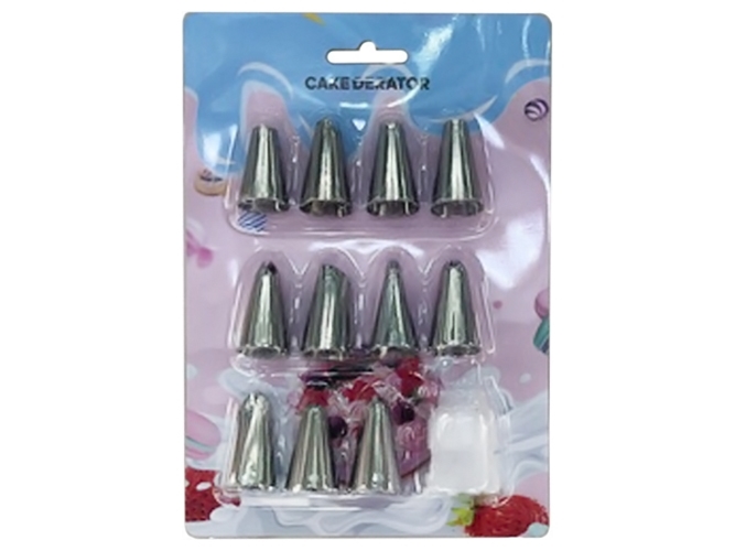 Насадки для кондитерского шприца/мешка, 12,5x18см (цена за набор 12 предметов)