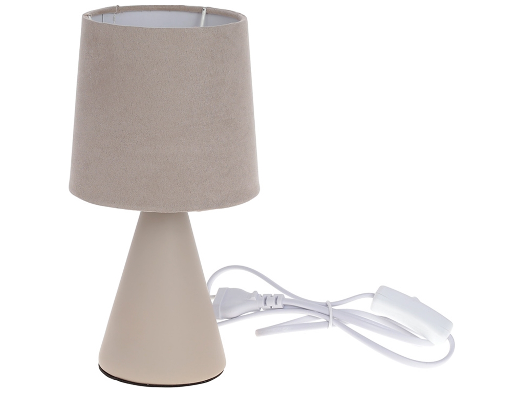 Настольная лампа бежевая с тканевым абажуром Carol 25*13см 242-179