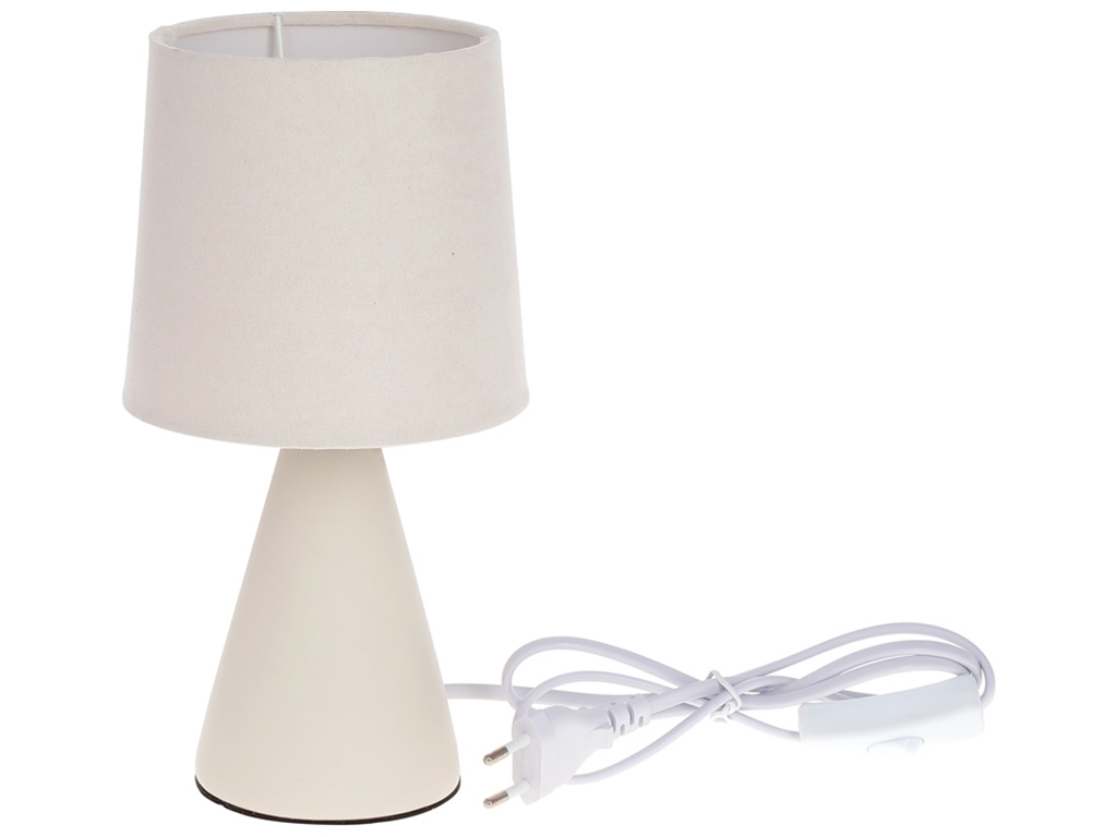 Настольная лампа кремовая с тканевым абажуром Carol 25*13см 242-181