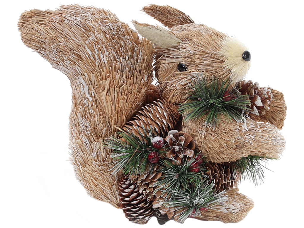 Новогодняя декоративная фигура Белка, 25см