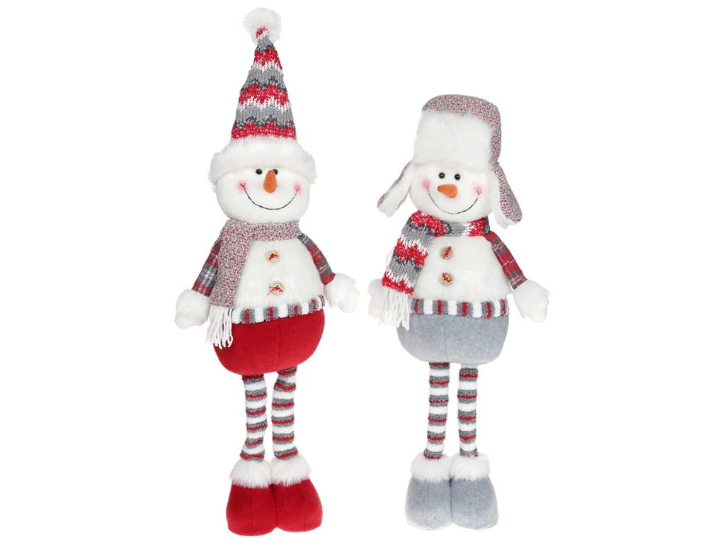 Новогодняя игрушка Снеговик, 2 дизайна, 25x15x56см (цена за 1шт)