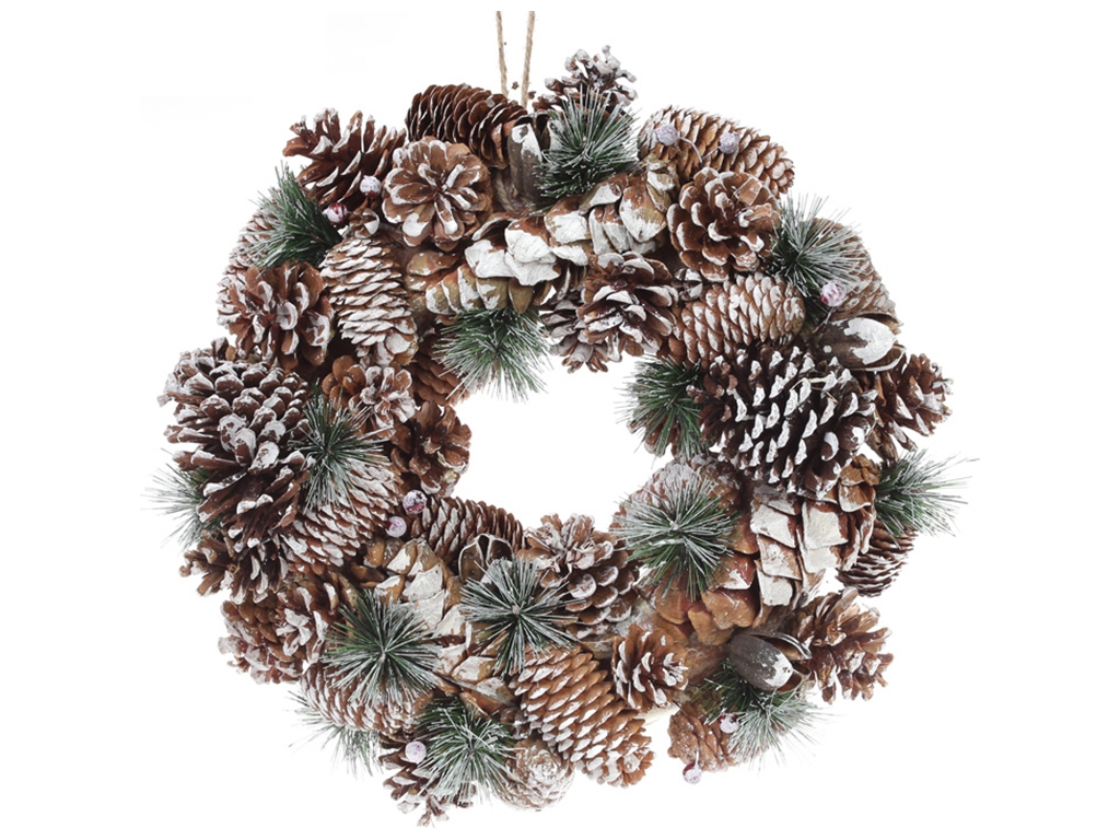 Новогодний декоративный венок, 42см