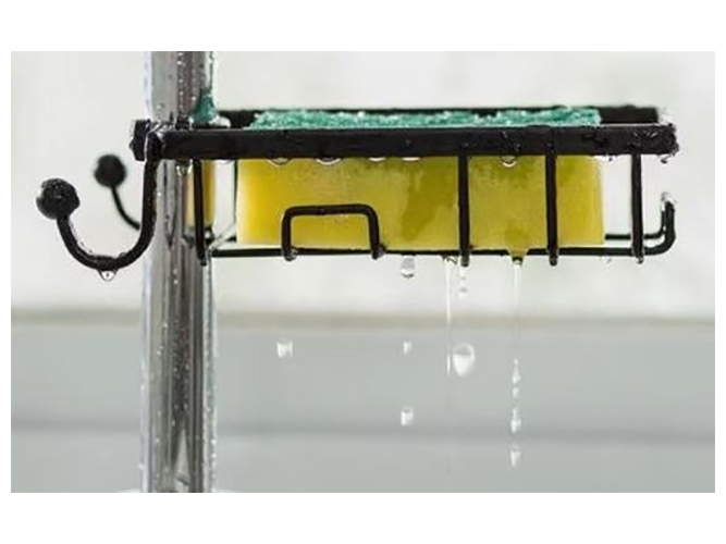 Органайзер-держатель для смесителя Ringel Raum, 18,5х10,2х4см, черный, 6900069373289