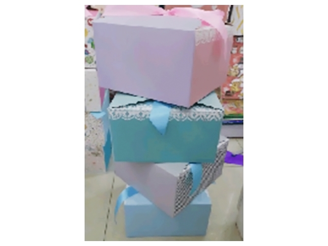 Пакет-коробка подарункова паперова L Lace 31x31x16см