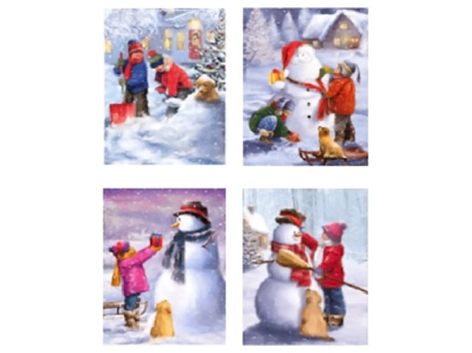 Пакет новогодний бумажный S Snow 18x23x8см