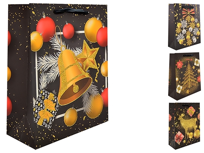 Пакет новогодний бумажный XXL Christmas bell 72x50x18см TL00064-XXL