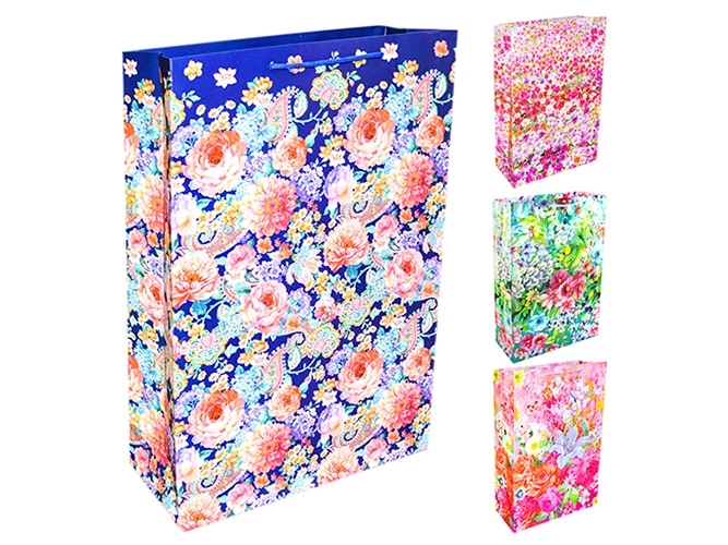 Пакет подарочный бумажный "Flowers" S 17,5х7х25см