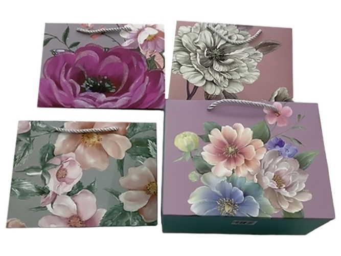 Пакет подарунковий паперовий L Flower story, 40x30x12см